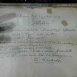 Una lettera del 1879 scritta da Garibaldi con mano tremante negli ultimi suoi anni di vita